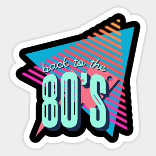 80's Retro Fashion - Bold Back To The 80's Print, Iconic Party Wear, Great for Retro-Themed Events & Gifts Sticker